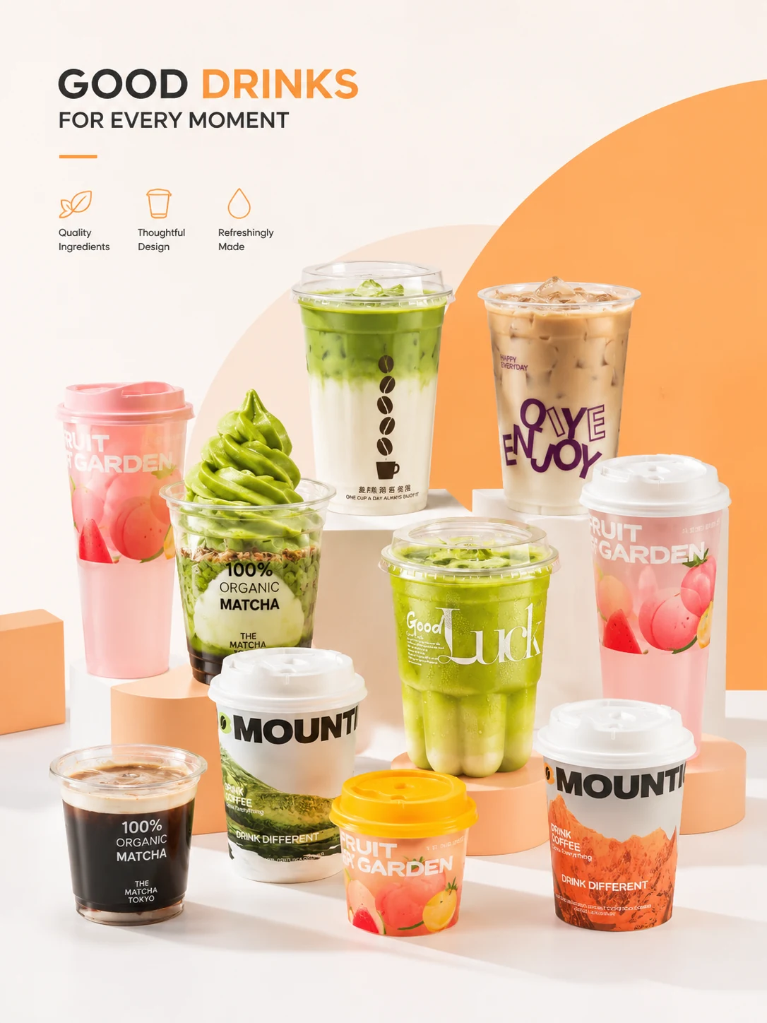 Cold Cups banner featuring Custom Clear Cans