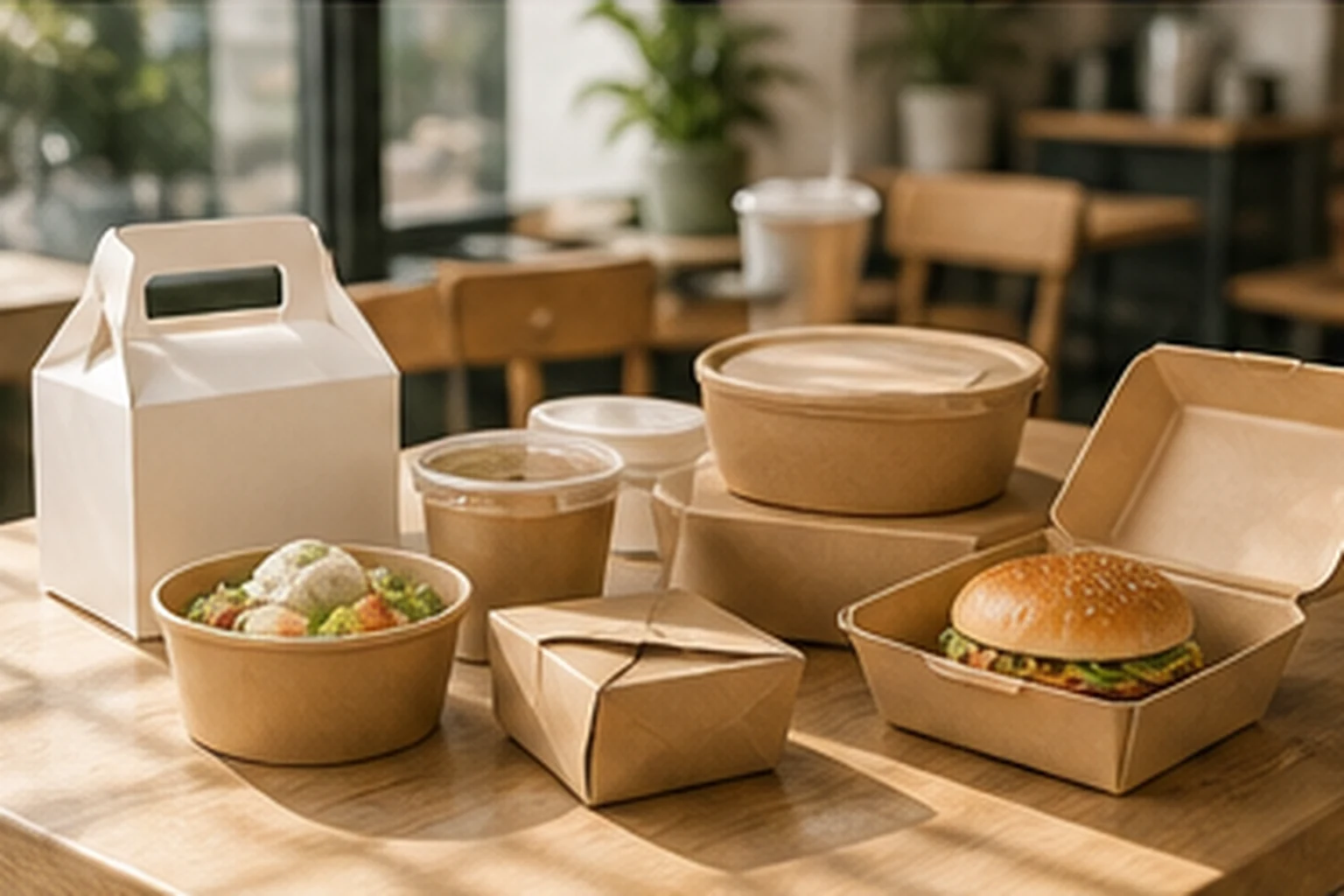 Takeout Containers banner featuring Custom Paper Food & Soup Bowls