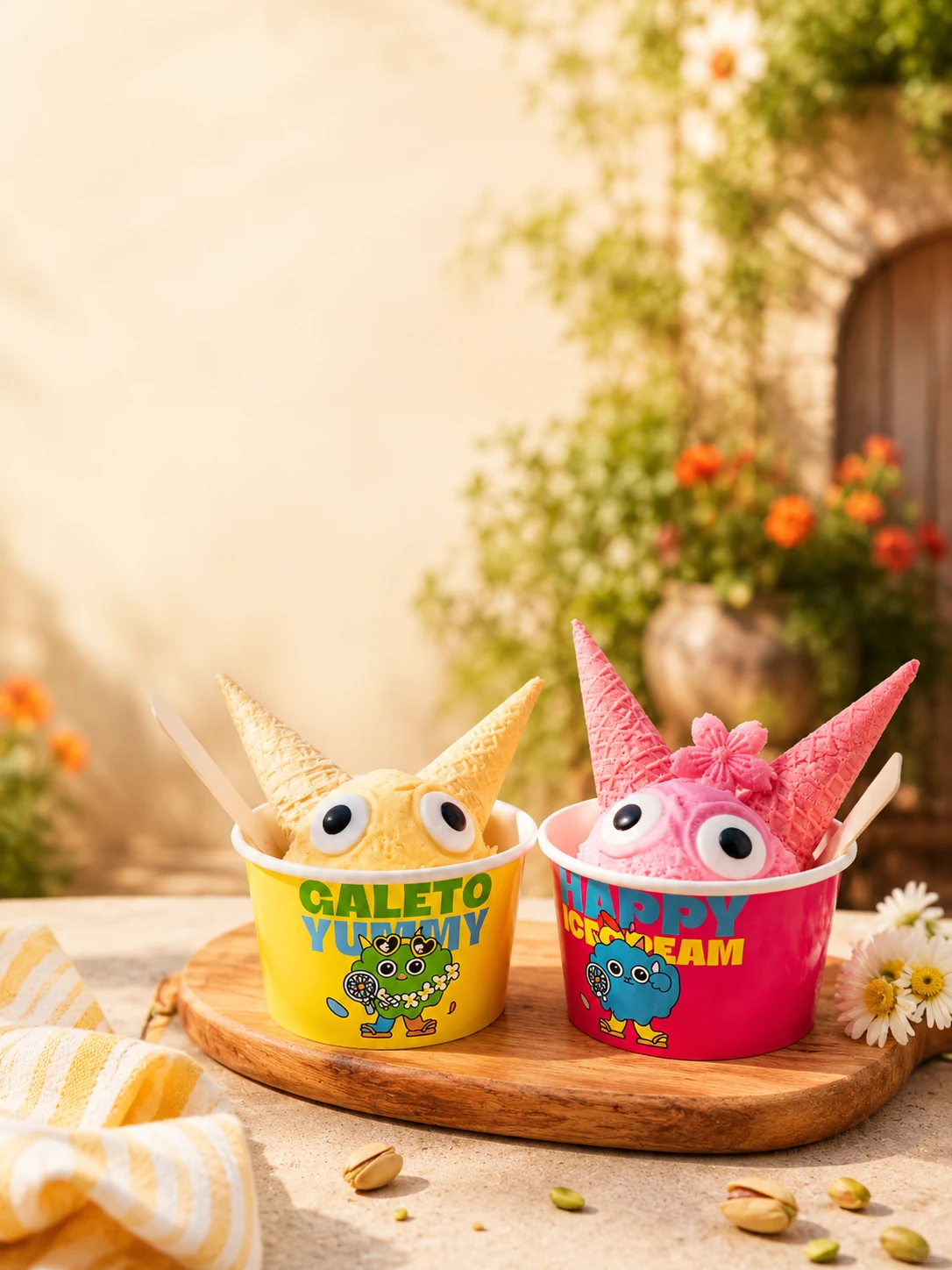 Ice Cream Cups banner featuring Custom Premium Ice Cream Cups